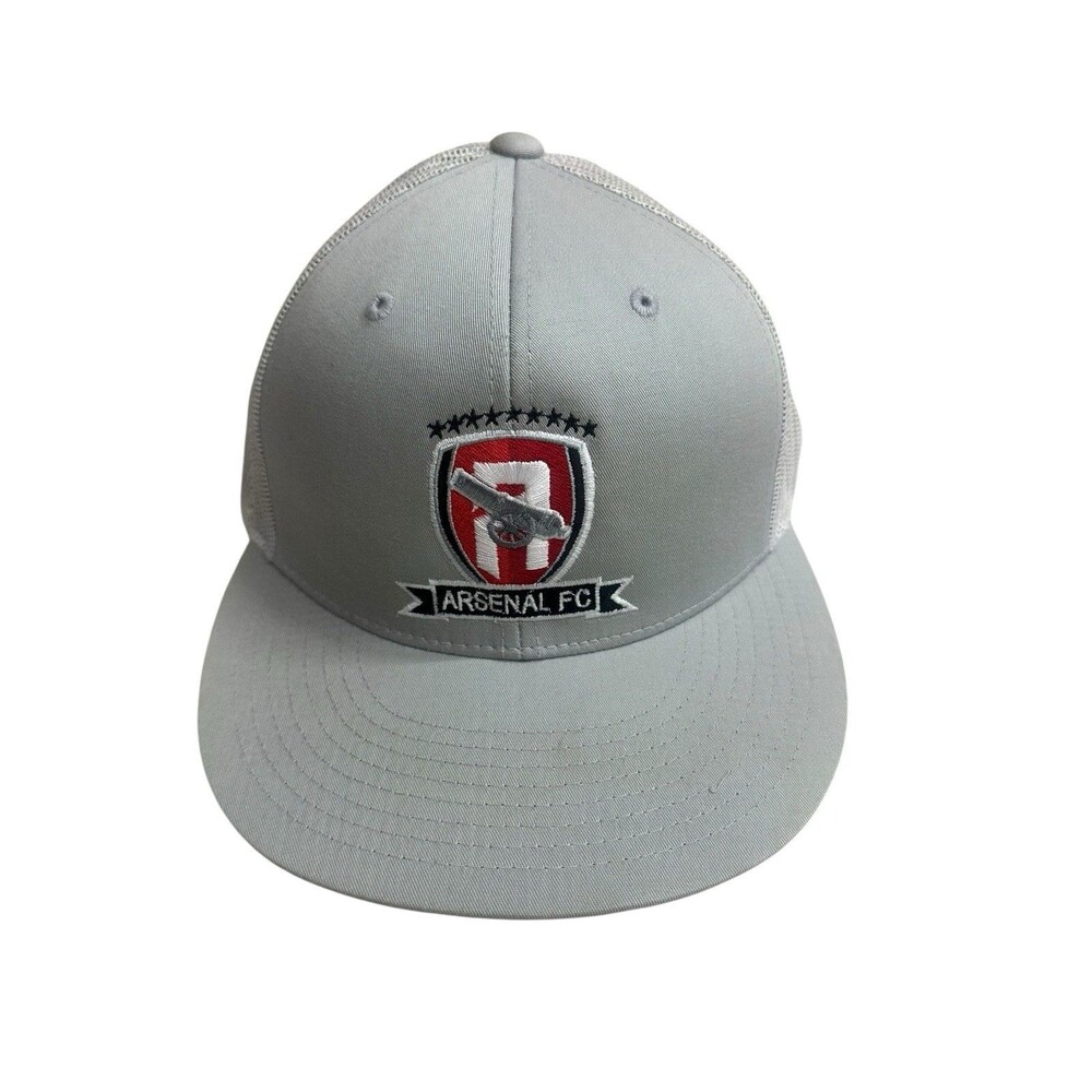 ARSENAL FC Gunners Football Gray Snapback Hat EMBROIDERED One Size